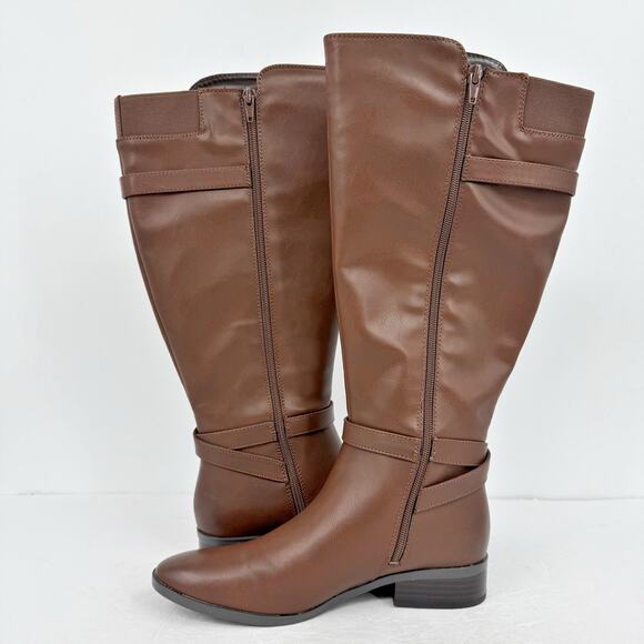 Naturalizer Womens Sahara Knee High Boot US 8 M EU 38.5 Wide Calf Dark Brown NIB - Picture 7 of 11